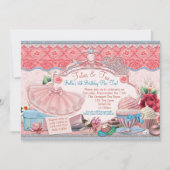 Invitation Tutus et Tea Party filles se dégustent (Devant)