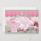 Invitation Tutus et Tea Party filles se dégustent (Devant)