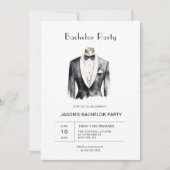 Invitation Tuxedo Bachelor (Devant)