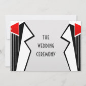 Invitation Tuxedo Bauhaus (Cérémonie de mariage) (Dos)