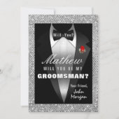 Invitation Tuxedo Be My Groomsman (Devant)