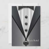 Invitation Tuxedo Black Cravate Formel Event (Devant)