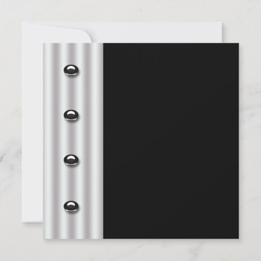 Invitation Tuxedo Bow Cravate Mens Bleu Noir fête d'anniversa (Dos)