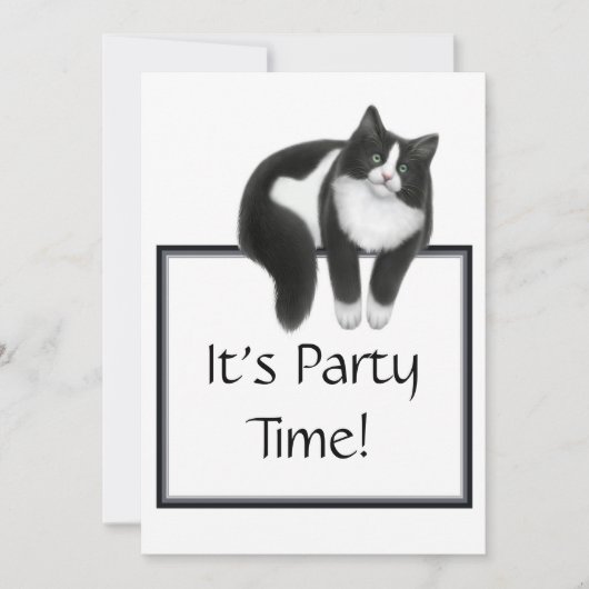 Invitation Tuxedo Cat (Devant)