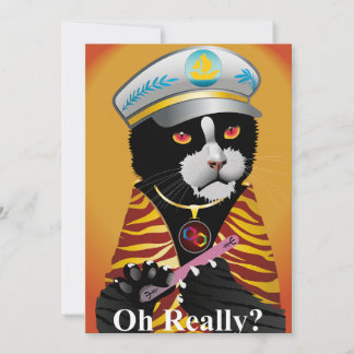 Invitation  Tuxedo cat, the carefree!