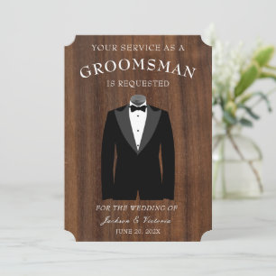 Invitation Tuxedo Groomsman