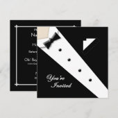 INVITATION TUXEDO MULTI USAGE CARTON D'INVITATION - (Devant / Derrière)