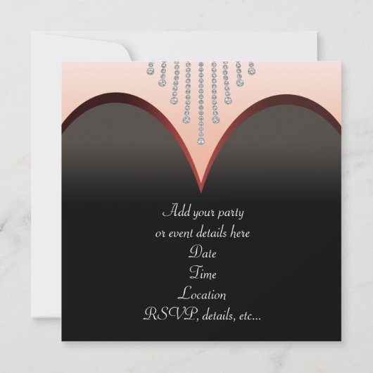 Invitation Tuxedo Party robe Cravate noire (Dos)