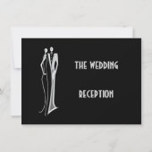 Invitation Tuxedo - Réception de mariage noir et argent - (Dos)