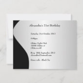 Invitation Tuxedo Red Cravate 21e fête d'anniversaire Noir &  (Dos)