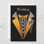 Invitation Tuxedo - Steampunk Design Mariage (Devant)