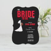 Invitation Tuxedo Suit & Bride Silhouette Fête des mariées (Debout devant)