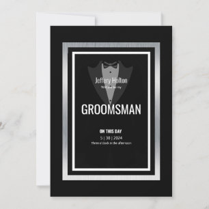 Invitation Tuxedo toiletteur noir et blanc tuxedo