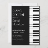 Invitation Tuyaux de piano noir et blanc (Devant)