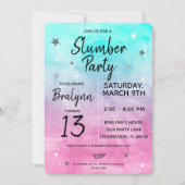 Invitation Tween Fille Anniversaire Fête de bois Aquarelle (Devant)