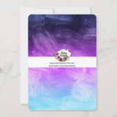 Invitation Tween Fille Anniversaire Fête Design aquarelle (Dos)