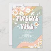 Invitation TWELVE est une Vibe Daisy Hippie les années 70 Ann (Devant)