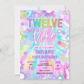 Invitation Twelve Est Une Vibe Neon Glow 12ème Anniversaire (Devant)
