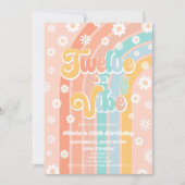 Invitation Twelve Est Une Vibe Rainbow Daisy 12ème Anniversai (Devant)