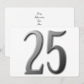 Invitation Twenty Five (Devant / Derrière)