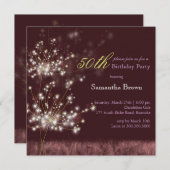 Invitation Twilight Dandelion 50e fête d'anniversaire (Devant / Derrière)