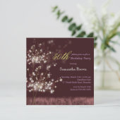 Invitation Twilight Dandelion 50e fête d'anniversaire (Debout devant)