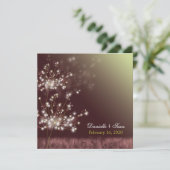 Invitation Twilight Dandelion Autumn Garden Wedding (Debout devant)