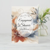 Invitation Twilight en terre cuite et Fiançailles de fleurs d (Debout devant)