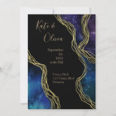 Invitation Twilight Moon Phases Dark and Moody Mariage Invita (Devant)