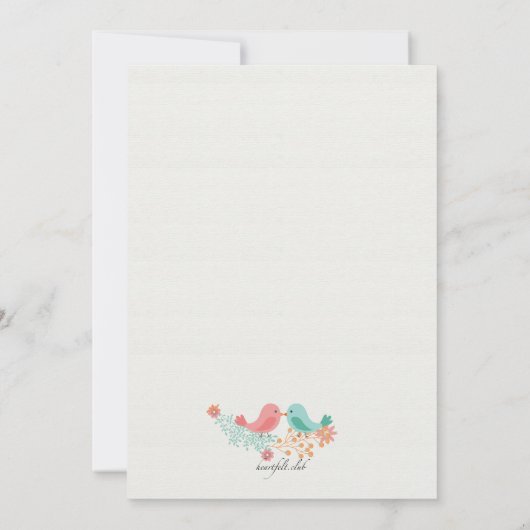 Invitation Twin Birdies (Dos)