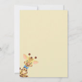 Invitation Twin Boys Safari Giraffe Baby shower mignon (Dos)