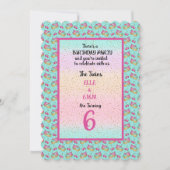 Invitation Twin Girls 6e fête d'anniversaire (Devant)