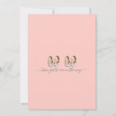 Invitation Twin Girls Rose Romper Baby shower (Dos)