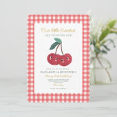 Invitation Twin little sweeties Cherry Premier anniversaire (Debout devant)