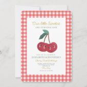 Invitation Twin little sweeties Cherry Premier anniversaire (Devant)