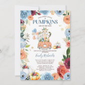 Invitation Twin Safari Animaux Citrouille Drive Par Baby show (Devant)