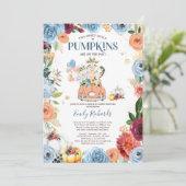 Invitation Twin Safari Animaux Citrouille Drive Par Baby show (Debout devant)