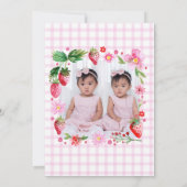 Invitation Twin Sisters Joint Berry Photo Premier anniversair (Dos)