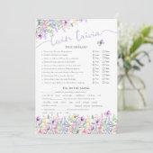 Invitation Twin Trivia Fleur sauvage Butterfly Garden Jeu (Debout devant)
