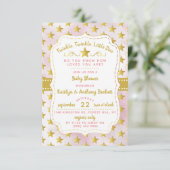 Invitation Twink, Twinkle Little Star Baby shower (Debout devant)
