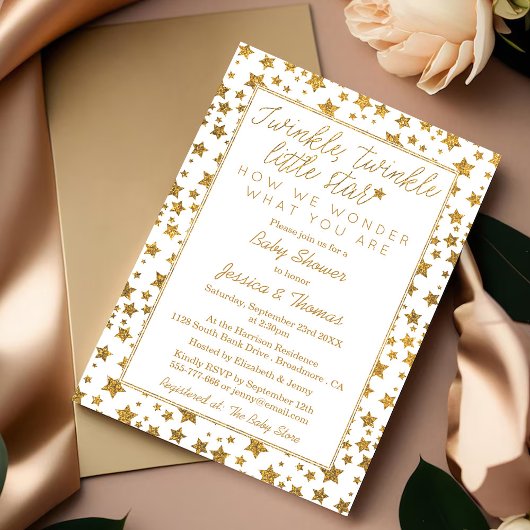 Invitation Twink, Twinkle Little Star Baby shower