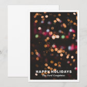 Invitation Twinkings Gold Company Holiday (Devant / Derrière)