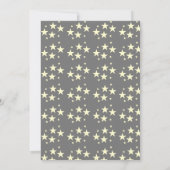 Invitation Twinkle Baby shower Yellow Stars Grey Arrière - pl (Dos)