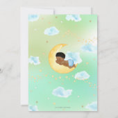 Invitation Twinkle Little Star Baby Douche Africain Américain (Dos)