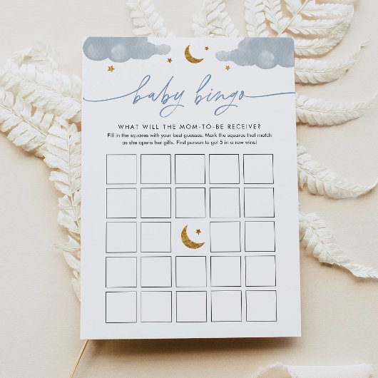 Invitation Twinkle Little Star Baby shower Bingo Jeu