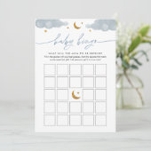 Invitation Twinkle Little Star Baby shower Bingo Jeu (Debout devant)