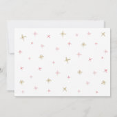 Invitation Twinkle Little Star Baby shower fille, saupoudrer (Dos)