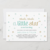 Invitation Twinkle Little Star Baby shower garçon, saupoudrer (Devant)