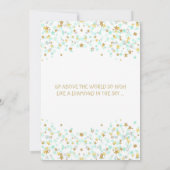 Invitation Twinkle Little Star Baby shower Gold & Mint (Dos)