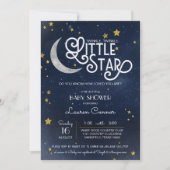Invitation Twinkle Little Star Baby shower neutre de genre (Devant)